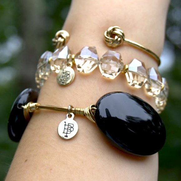 Bourbon & Bowties | Jet Black Stone Bangle - Picture 2 of 5